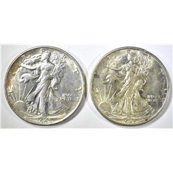 2-1945-S CH BU WALKING LIBERTY HALF DOLLARS