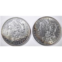 1883 & 82-O MORGAN DOLLARS BU