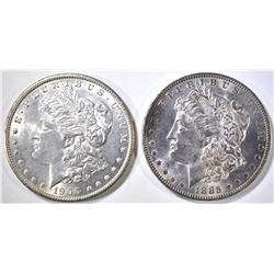 1885-O & 1900 MORGAN DOLLARS CH BU