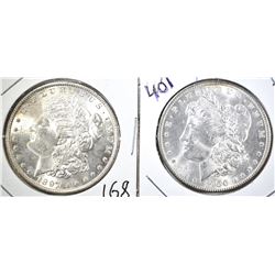 1897 & 1900 CH BU MORGAN DOLLARS, CH BU