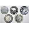Image 2 : STERLING SILVER MEDALS/TOKENS 4 toz TOTAL STERLING