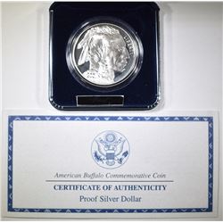 2001 PROOF AMERICAN BUFFALO COMMEM SILVER DOLLAR