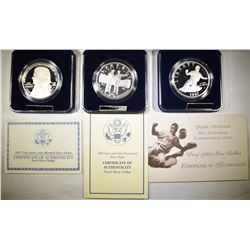 MODERN PROOF COMMEM SILVER DOLLARS