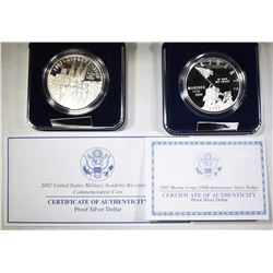 MODERN PROOF COMMEM SILVER DOLLARS