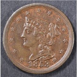 1853 HALF CENT  BU