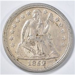 1852 SEATED LIBERTY DIME   CH BU