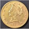 Image 1 : 1852 $10 GOLD LIBERTY  BU OLD CLEANING