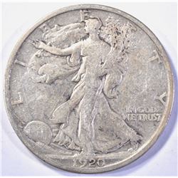 1920-D WALKING LIBERTY HALF DOLLAR  XF