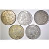 Image 1 : 5-CIRC SILVER DOLLARS: