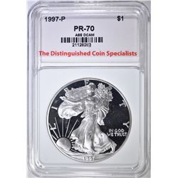 1997-P SILVER EAGLE, TDCS PERFECT GEM PROOF DCAM