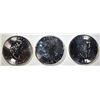 Image 2 : 3-GEM BU 2014 CANADA SILVER MAPLE LEAF COINS