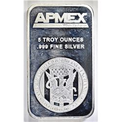 FIVE OUNCE .999 SILVER BAR