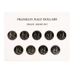 Set of 1955-1963 Proof Franklin Half Dollar Coins