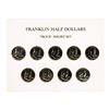 Image 1 : Set of 1955-1963 Proof Franklin Half Dollar Coins