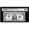 Image 1 : 1977 $1 Federal Reserve Note ERROR Inverted Overprint PMG Choice Uncirculated 64