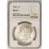 Image 1 : 1882 $1 Morgan Silver Dollar Coin NGC MS63