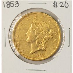 1853 $20 Liberty Head Double Eagle Gold Coin