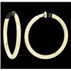 Image 2 : 14KT Yellow Gold Hoop Earrings