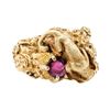 Image 2 : 14KT Yellow Gold 0.50 ctw Ruby Panther Ring