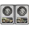 Image 2 : Lot of (2) 2005Mo Mexico Proof 10 Pesos Silver Coins NGC PF69 Ultra Cameo