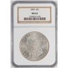 Image 1 : 1890 $1 Morgan Silver Dollar Coin NGC MS63