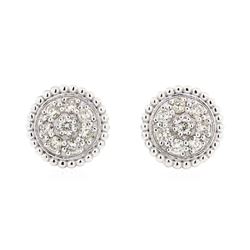 14KT White Gold 0.78 ctw Diamond Earrings