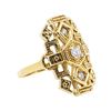 Image 1 : 14KT Yellow Gold 0.35 ctw Diamond Lady's Vintage Ring
