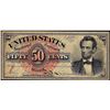 Image 1 : March 3, 1863 50 Cents Fourth Issue Lincoln Fractional Currency Note