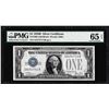 Image 1 : 1928B $1 Funnyback Silver Certificate Note Fr.1602 PMG Gem Uncirculated 65EPQ