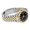 Image 3 : Rolex Mens Two Tone 14K Black Diamond Pyramid Bezel Datejust Wristwatch