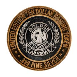 .999 Silver Golden Nugget Las Vegas $10 Limited Edition Casino Gaming Token