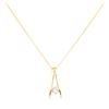 Image 1 : 14KT Yellow Gold 0.22 ctw Diamond Pendant with Chain