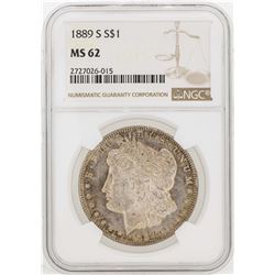 1889-S $1 Morgan Silver Dollar Coin NGC MS62