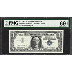 1957B $1 Silver Certificate STAR Note Fr.1621* PMG Superb Gem Uncirculated 69PPQ