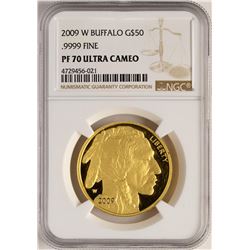 2009-W $50 Proof American Gold Buffalo Coin NGC PF70 Ultra Cameo