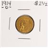 Image 1 : 1914-D $2 1/2 Indian Head Quarter Eagle Gold Coin