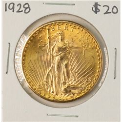 1928 $20 St. Gaudens Double Eagle Gold Coin