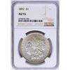 Image 1 : 1892 $1 Morgan Silver Dollar Coin NGC AU55