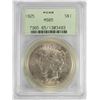 Image 1 : 1925 $1 Peace Silver Dollar Coin PCGS MS65 Old Green Holder