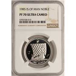 1985 Proof Platinum Isle of Man Noble Coin NGC PF70 Ultra Cameo