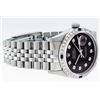 Image 4 : Rolex Mens Stainless Steel Slate Black Diamond & Sapphire Datejust Wristwatch