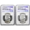 Image 1 : Lot of (2) 1973 Israel 10 Lirot Silver Coins NGC PF66 Ultra Cameo