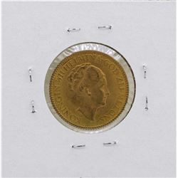 1972 Netherlands 10 Gulden Wilhelmina Gold Coin