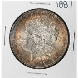 1887 $1 Morgan Silver Dollar Coin Amazing Toning