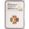 Image 1 : 2000 Lincoln Cent Coin Broadstruck w/ Obverse Brockage NGC Mint ERROR MS66RD