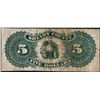 Image 2 : 1873 $5 State of Tennessee Shelby County Obsolete Bond