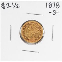 1878-S $2 1/2 Liberty Head Quarter Eagle Gold Coin