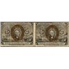 Image 1 : Uncut Pair of March 3, 1863 Second Issue Five Cent Fractional Notes