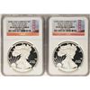 Image 1 : Lot of (2) 2012-S $1 Proof American Silver Eagle Coins NGC PF69 Ultra Cameo