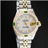 Image 1 : Rolex Ladies Two Tone MOP Diamond & Emerald Datejust Wristwatch